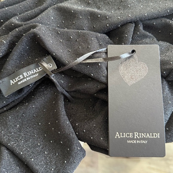 NWT! Alice Rinaldi Jeweled Elegant Black Long Sleeve Top - Picture 8 of 8